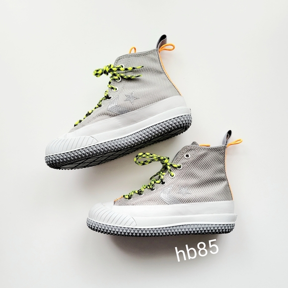 Converse Bosey MC Hi Grey Grey Orange Men's 5.5 Women's 7 - Picture 2 of 6